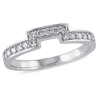 Mimi & Max 1/4ct TW Ladies Diamond Wedding Band 14k White Gold