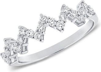 Sabrina Designs 14K 0.38 Ct. Tw. Diamond Heart Beat Band Ring
