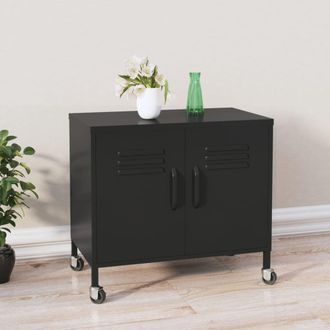 Berkfield Home Storage Cabinet Black 60x35x56 cm Steel | Size: 60 x 35 x 56 cm