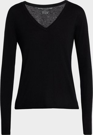 Majestic Filatures Machine Washable Cashmere V-Neck T-Shirt
