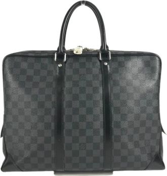 Louis Vuitton Pre-owned Handbags, male, Black, Size: ONE SIZE Pre-owned Porte-Documents Voyage