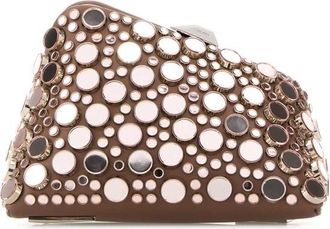 The Attico Embellished Leather Midnight Clutch