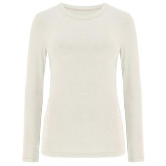 We Norwegians Snø Crewneck Merinolongsleeve für Damen | beige/weiß