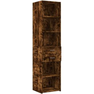 vidaXL Highboard Smoked Oak 45x42.5x185 cm Engineered Wood Vidaxl