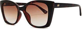 Le Specs LE Specs Incantation Tortoiseshell Cat-eye Sunglasses - Brown Brown - One Size