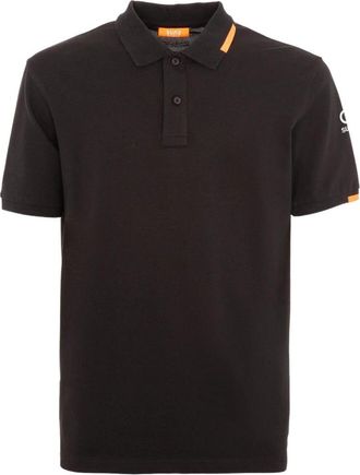 Suns Stijlvolle Piquet Polo Shirt - Heren - Polos - Zwart - L - Katoen - Tops