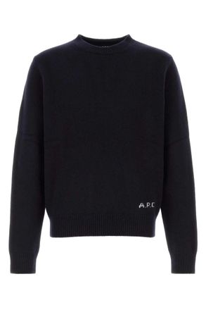 A.P.C. Dark Blue Relaxed Sweaters