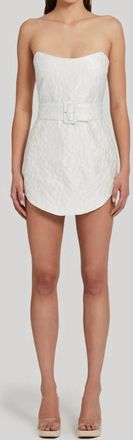 Amanda Uprichard Joss Strapless Mini Dress In White