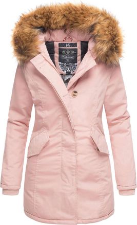 Marikoo dames winterparka met afneembare imitatiebontkraag & capuchon
