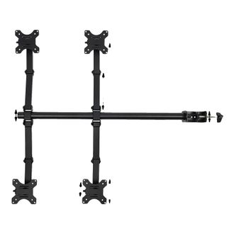 OEM Supporto Per Monitor Regolabile In Altezza, Compatibile Con Quattro Schermi, Colore Nero