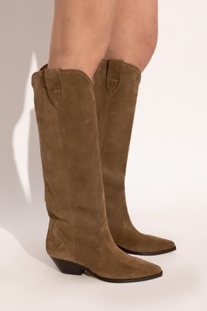 Isabel Marant Denvee Leather Cowboy Boots, Womens, Brown