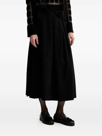 Liviana Conti Molly midi-rok met plooien - Zwart