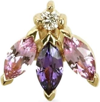 Lark & Berry 14kt yellow gold Blossom sapphire earring - women - Sapphire/Lab Grown Diamond/14kt Yellow Gold - One Size