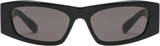 Balenciaga Sunglasses, female, Black, Size: ONE SIZE Nano Rectangle AF Sunglasses