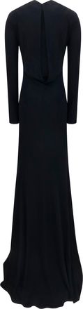 Tom Ford Womens Long Evening Dress With Sleeves Black Viscose