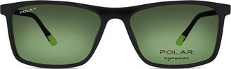 Polar 470 Clip-On Polarized 76G Mens Sunglasses Black Size 55