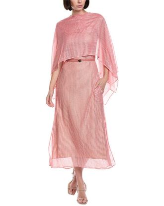 Akris Popover Silk Midi Dress