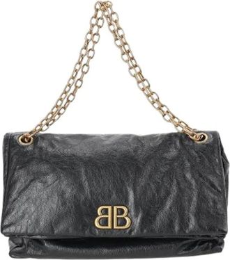 Balenciaga Pre-owned Shoulder Bags, female, Black, Size: ONE SIZE Pre-owned Leather Shoulder Bag