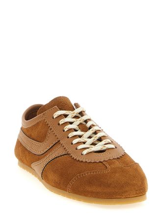 Dries Van Noten Scalloped-Edge Calfskin Sneaker - Brown
