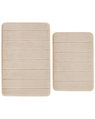 Truly Soft Solid Memory Foam Set Of 2 Bath Rug