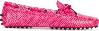 Tod's ribbon tie loafers - Roze