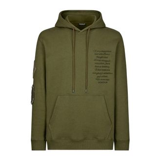 Dondup Hoodies, male, Green, Size: L Regular-fit Hooded Sweatshirt