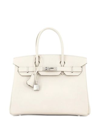 Herm&egrave;s Borsa tote Birkin 30 in pelle Epsom con dettagli in palladio - Toni neutri