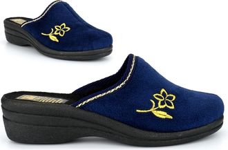 Generic Womens Slip On Slippers Size 8 Ladies Mule Slippers Size 7 Ladies Wedges Womens Wedges Wedge Slip On Slipper Wedge Heel Slipper Sizes 3-8 Navy 8 UK