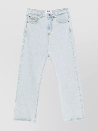 Msgm embroidered logo straight-leg jeans
