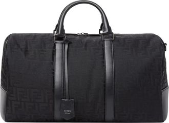 Fendi FF Travel Bag - Heren - Weekendtassen - Zwart - ONE Size - Katoen - Tassen