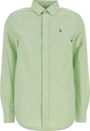 Polo Ralph Lauren Klassiek Passende Oxford Overhemd - Dames - Overhemden - Groen - S - Katoen - Overhemden