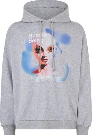 GCDS Human Being Hoodie - Heren - Hoodies - Grijs - XL - Katoen - Hoodies & sweatvesten