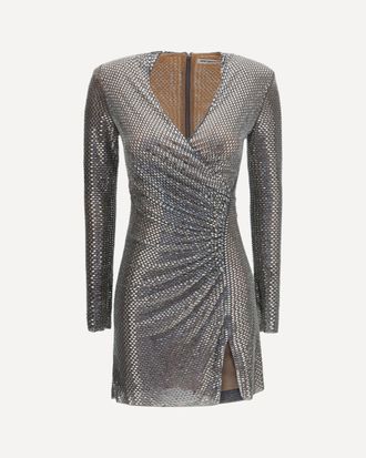 Self Portrait Jewel-detail wrap Dress Female 10