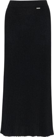 Kiton Metallic Wool Pencil Rok - Dames - Maxi Rokken - Zwart - XS - Wol - Rokken