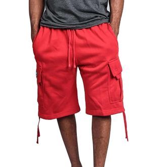 Generic Mens Cargo Shorts Lightweight Casual Relaxed Fit Half Pants Drawstring Elastic Waist Hiking Work Shorts Leisure Sports Running Training Fitness Short 