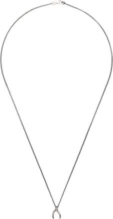 Rosa Maria Sterling zilveren halsketting met geluksbeen