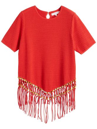 Chinti and Parker x Laura Whitmore beaded blouse - Orange