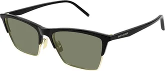 Saint Laurent SL767001 Square Full Rim Sunglasses - Black