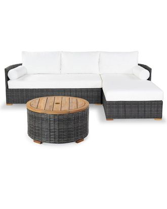 Safavieh Couture Anguilla Wicker Storage Outdoor Coffee Table