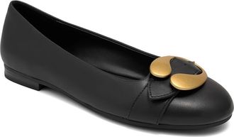 Aerosoles Paradise Buckle Flat in Black at Nordstrom, Size 9.5