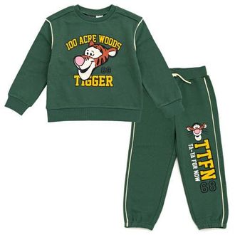 Disney Winnie the Pooh Fleece Sweatshirt and Pants Set in Tigger Dark Green at Nordstrom, Size 18M