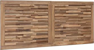vidaXL Cabecero De Cama Natural Madera De Teca Maciza Vidaxl