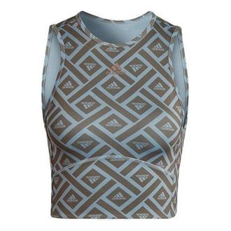 adidas (WMNS) adidas Hyperglam Training Graphic Top Grey HM3170