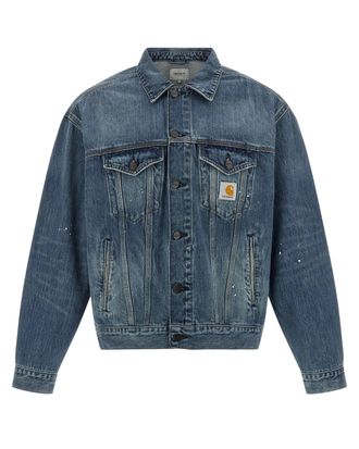 Carhartt Work in Progress Blue Helston Destroy Wash Denim Jacket