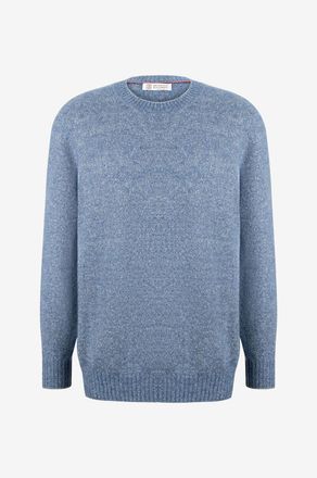 Brunello Cucinelli Melierter Rundhalspullover aus Alpakawollmix