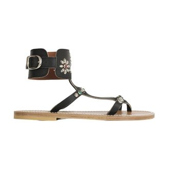 K.Jacques Caravelle Sandal - female - K.JACQUES - Flat Sandals - Black - 7 UK - Shoes
