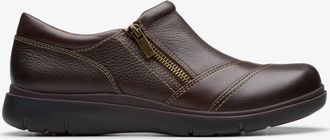 Clarks Womens Certina Pure Dark Brown Lea Shoes - Size 4.5 Wide Fit (UK Shoe)