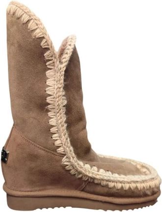 Mou Eskimo Tall - Dames - Winterlaarzen - Beige - 38 EU - Wol - Schoenen
