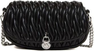 Michael Kors Womens Crossbody Bag Black Polyvinyl Chloride Crossbody-bags