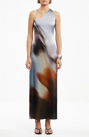 Significant Other Sora Stretch Satin Maxi Dress in Lucid Bloom at Nordstrom, Size 10 Us